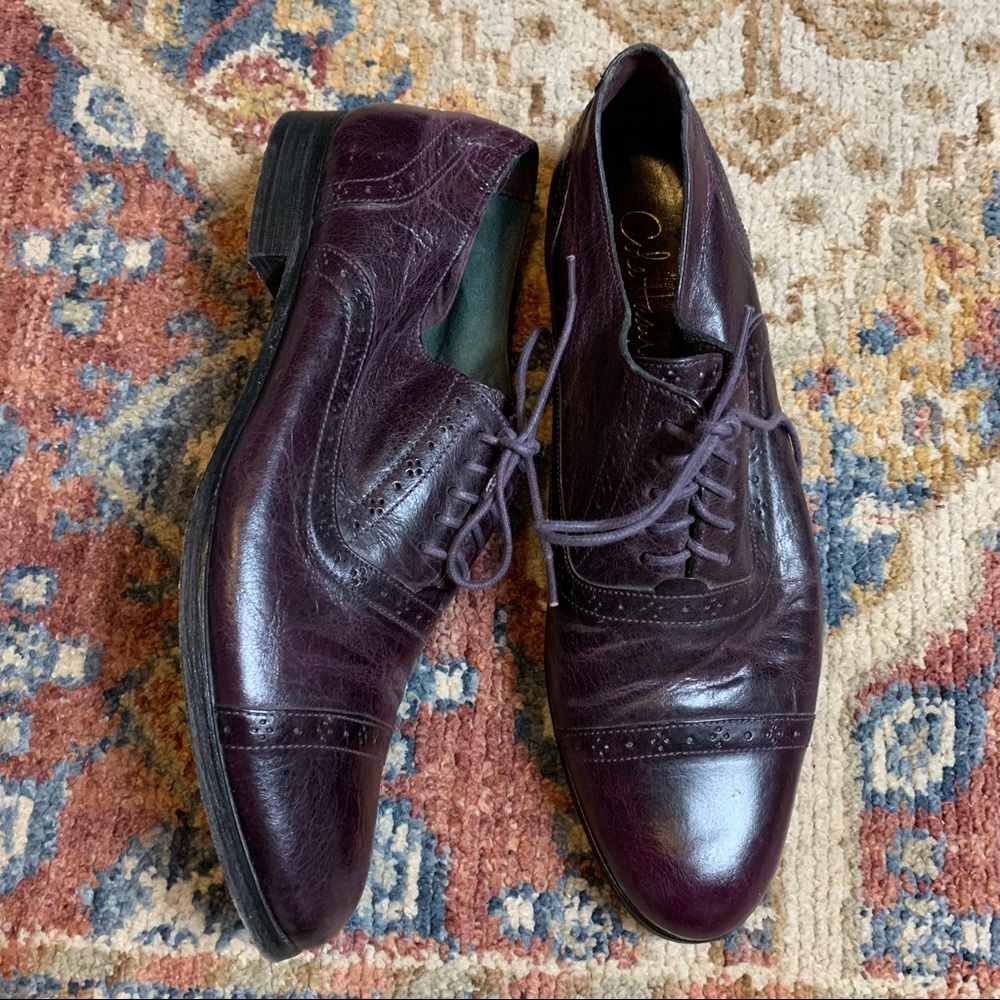 Cole Haan size 10 purple grape oxfords shoes ASO Taylor Swift
